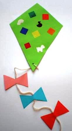 | Een vlieger van papier | Lesactiviteit het maken een vlieger, Thema zomer, knutselwerkjes, handvaardigheid voor kinderen en kleuters